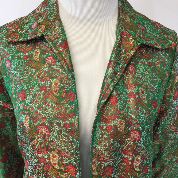 Vintage Silk Made in India Tunic Jacket - Picture 3 of 9
